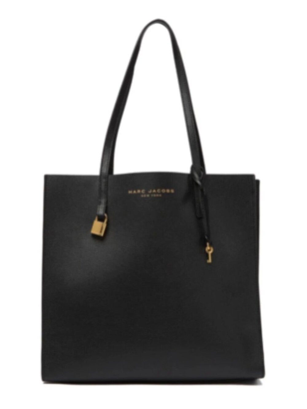Marc Jacobs The Grind Black Leather Tote Shoulder Bag